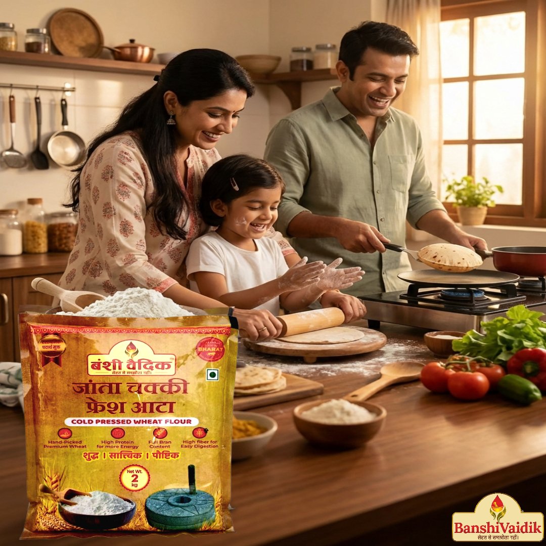 Banshivaidik 2KG Jata Chakki Fresh Vaidic Atta